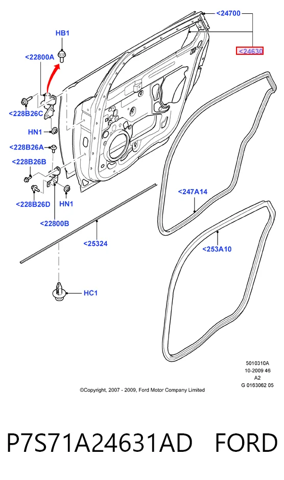  Дверь задняя левая Ford Mondeo 4