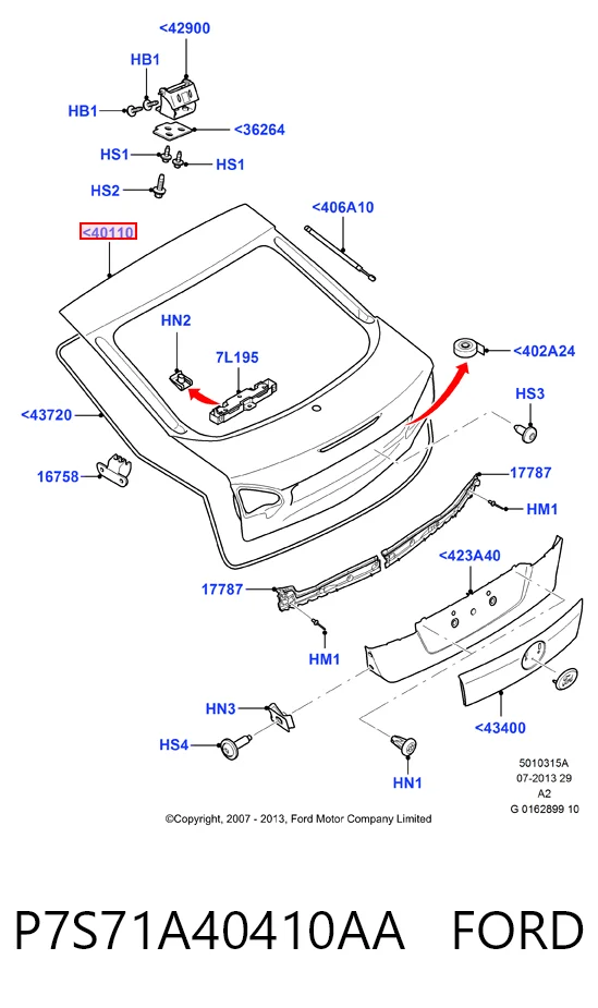 Задняя дверь на Ford Mondeo IV CA2