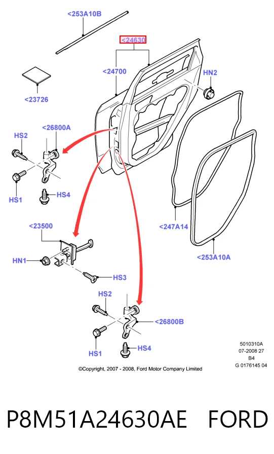 Дверь задняя, правая на Ford Focus II CA5