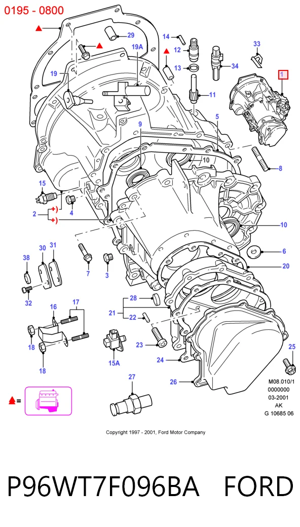 Коробка переключения передач Ford Escort VII универсал (GAL, ANL) (1995 - 1999) цена, от 107.59 USD