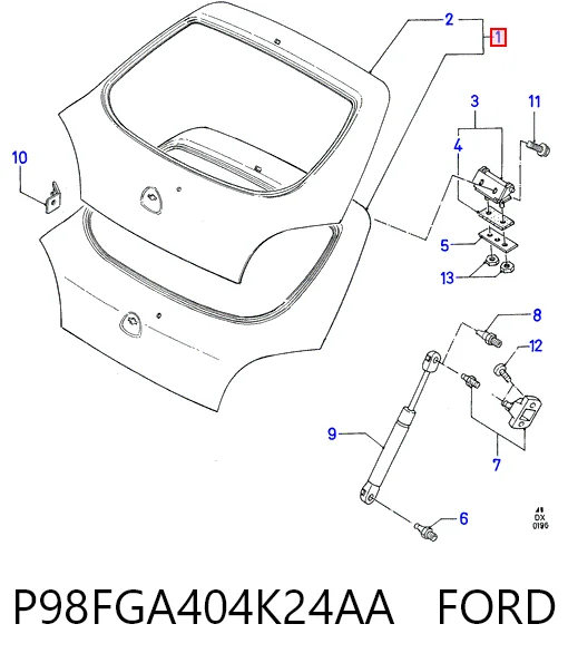 Пятая дверь Ford Fiesta Mk4 хэтчбек (JAS, JBS) (1996 - 2002) цена, от 63.97 USD