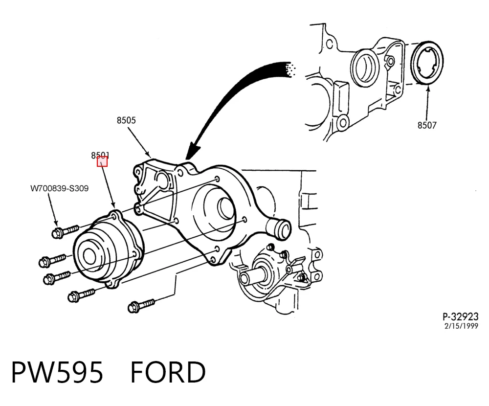 Помпа охлаждения Mazda F8RZ8501EN цена, от 22.21 USD