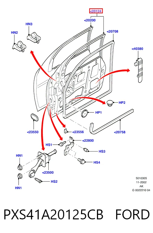 Передняя левая дверь Ford Focus I седан (DFW) (1999 - 2005) цена, от 25.34 USD