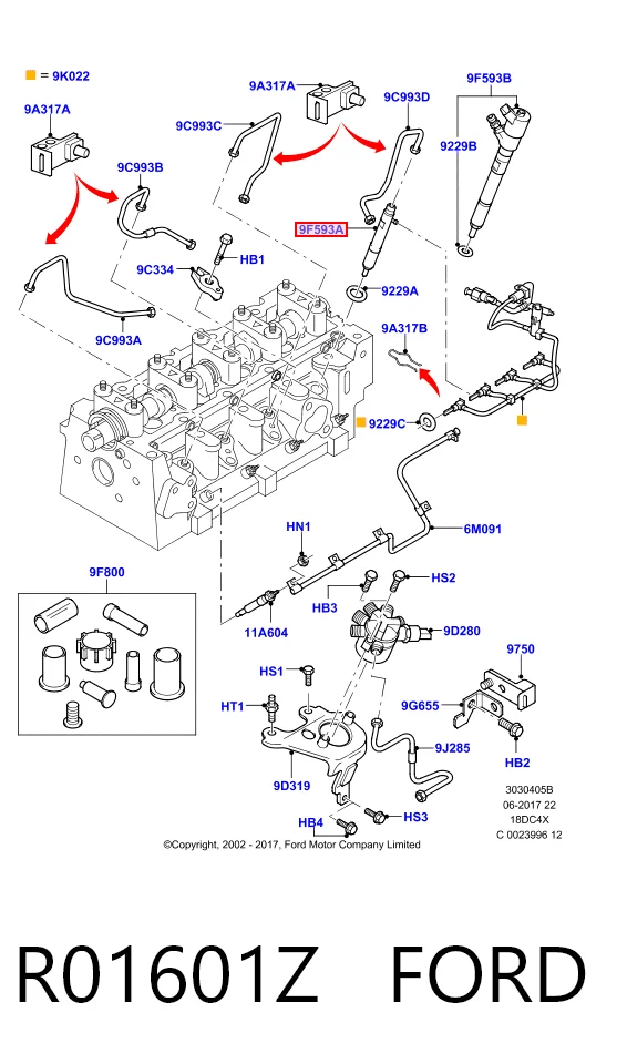 R01601Z Ford Топливные форсунки
