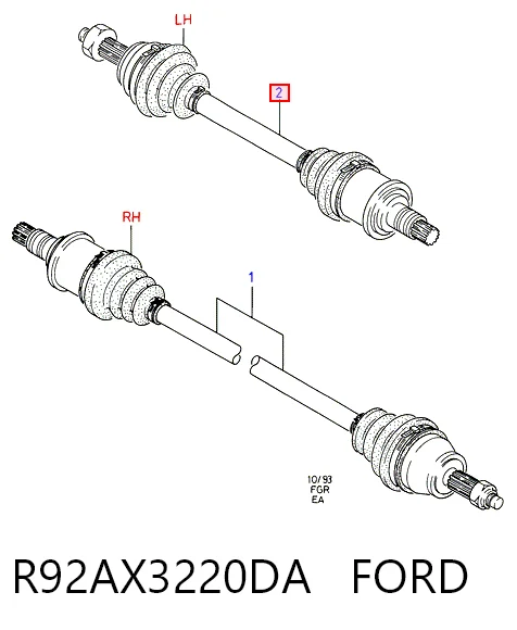  Левая полуось Ford Escort 5