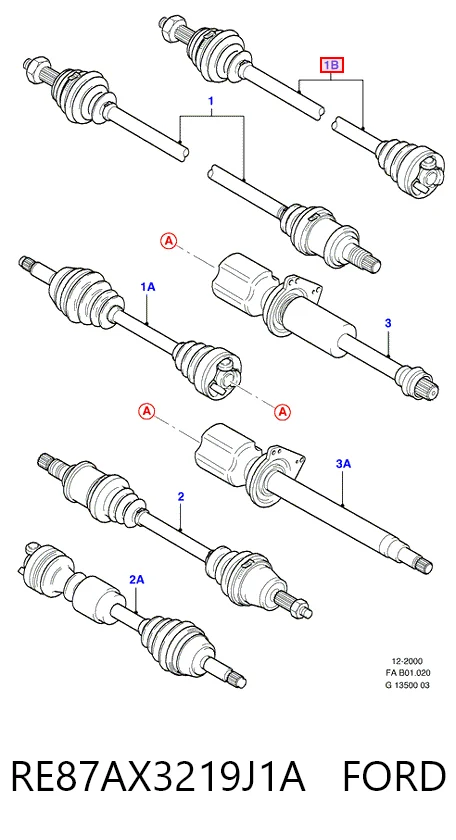 Купить Правая полуось Форд Эскорт VII GAL, ANL