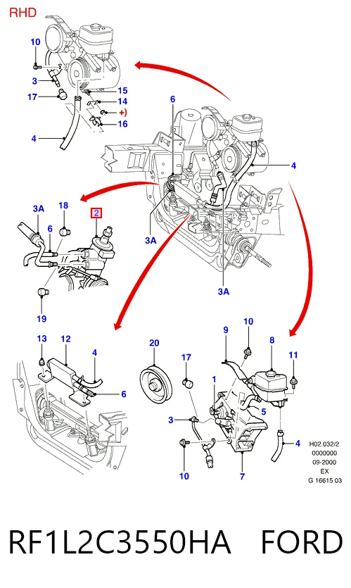 RF1L2C3550HA Ford Управление рулевое в сборе