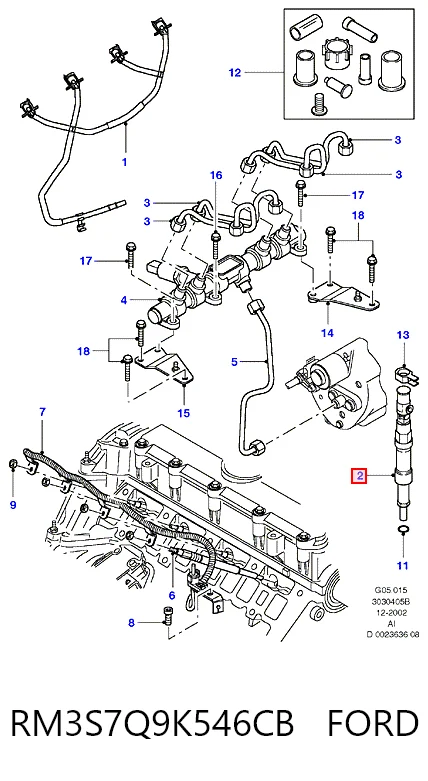 RM3S7Q9K546CB Ford Топливные форсунки