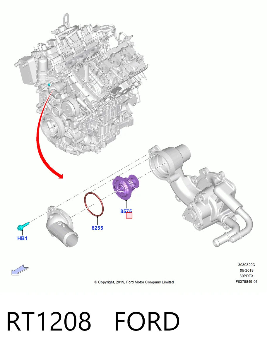  Термостат Ford Mustang 6
