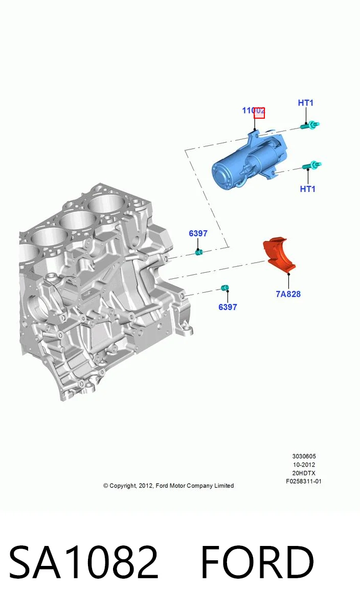 SA1082 Ford Стартер автомобиля