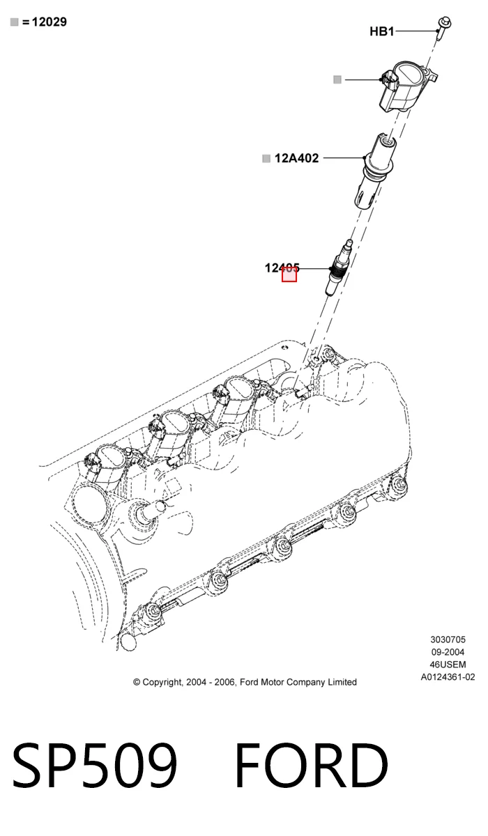 SP509 Ford Свечи зажигания