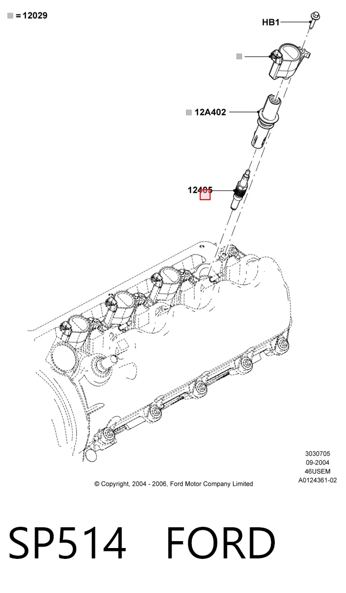 SP514 Ford Свечи зажигания
