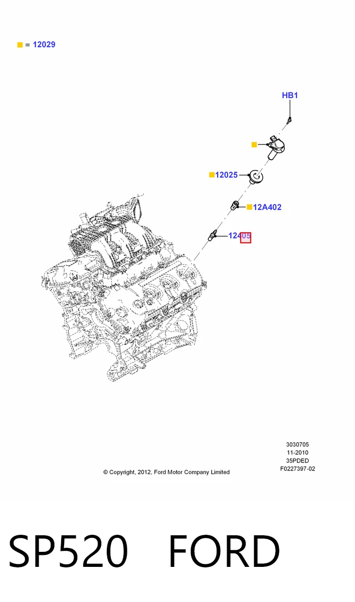 SP520 Ford Свечи зажигания
