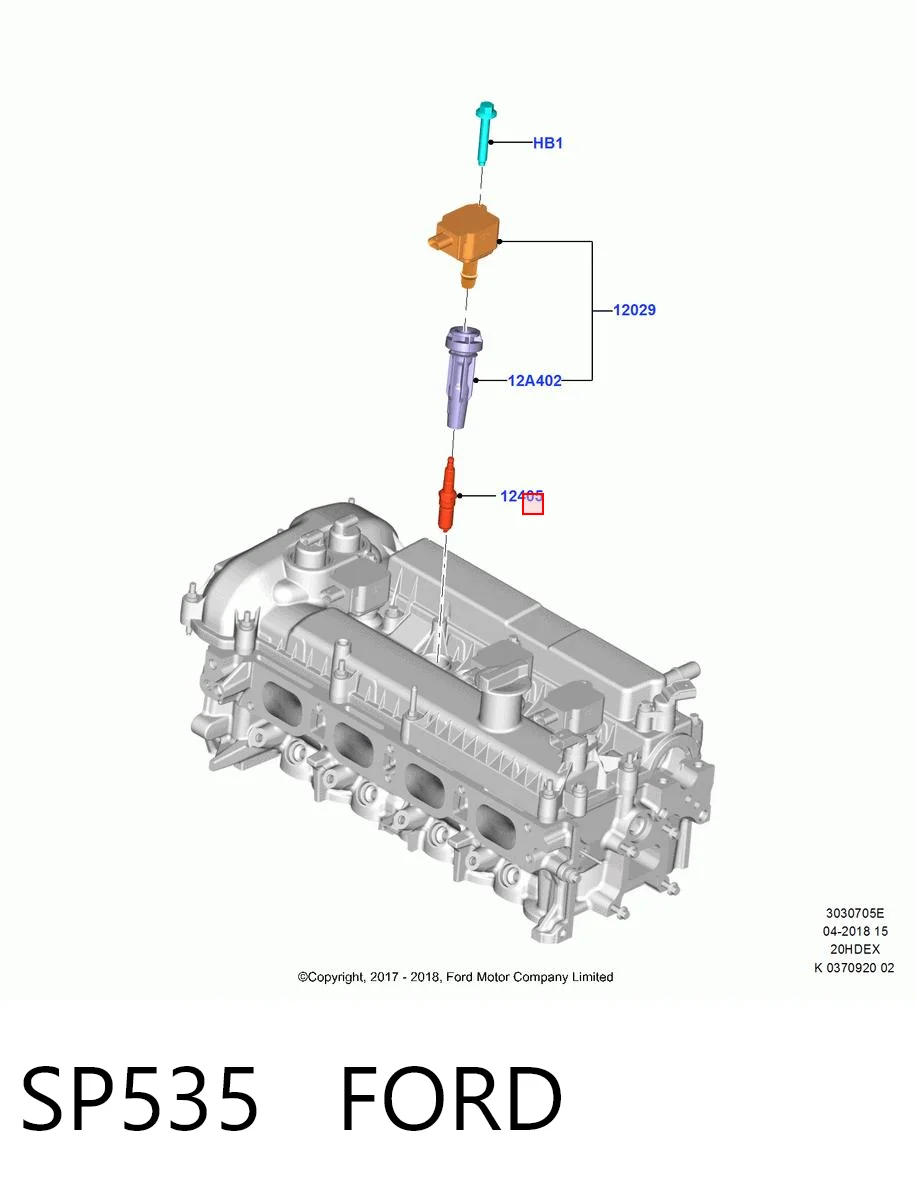 SP535 Ford Свечи зажигания