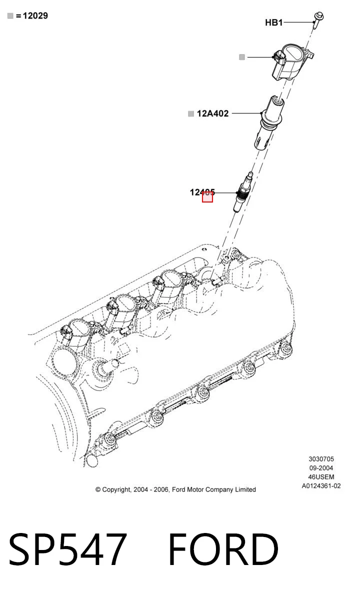 SP547 Ford Свечи зажигания