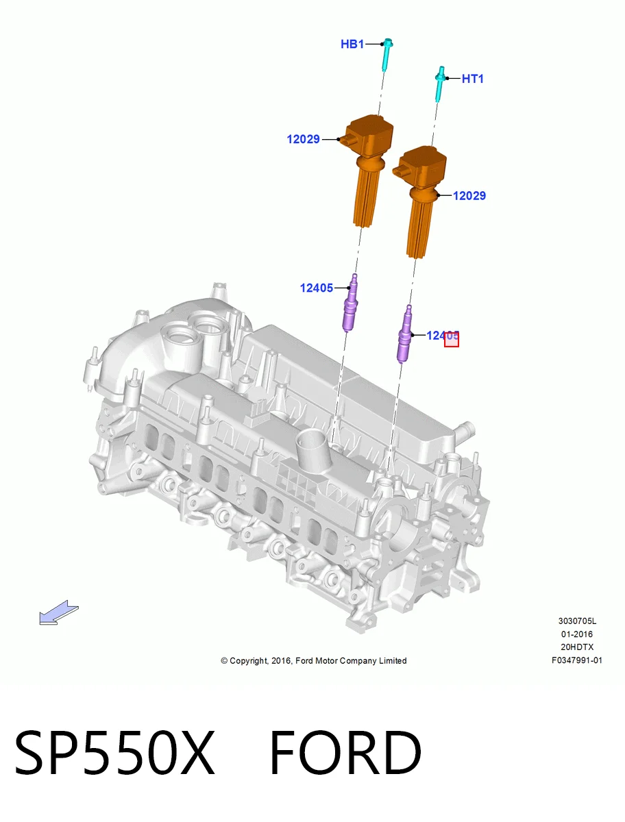 SP550X Ford Свечи зажигания
