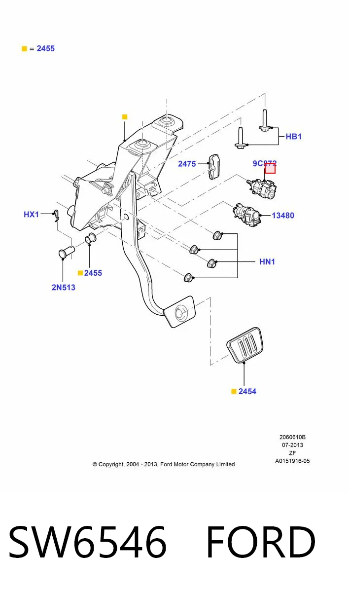 SW6546 Ford Датчик тормоза