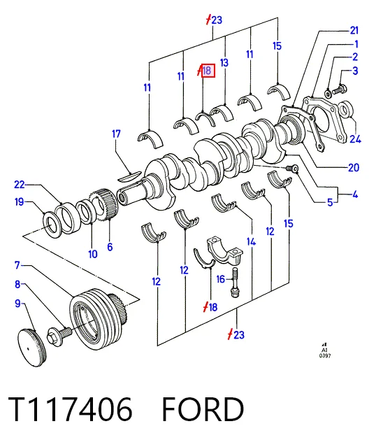 Купить DP2325STD DP Group Полукольцо упорное (разбега) коленвала, STD, комплект