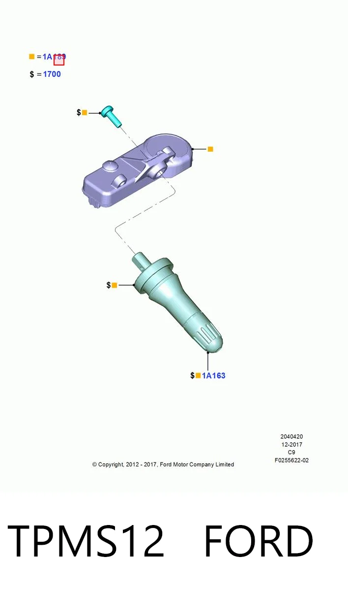 TPMS12 Ford Манометр воздушный