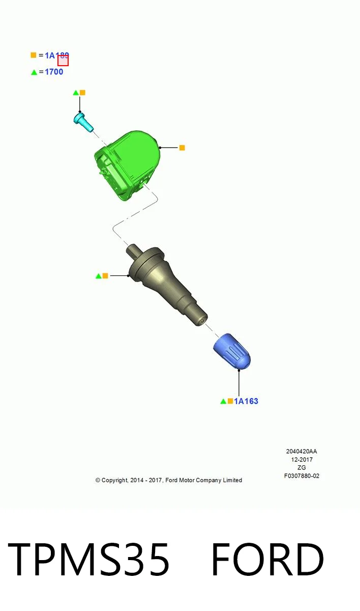 TPMS35 Ford Манометр воздушный