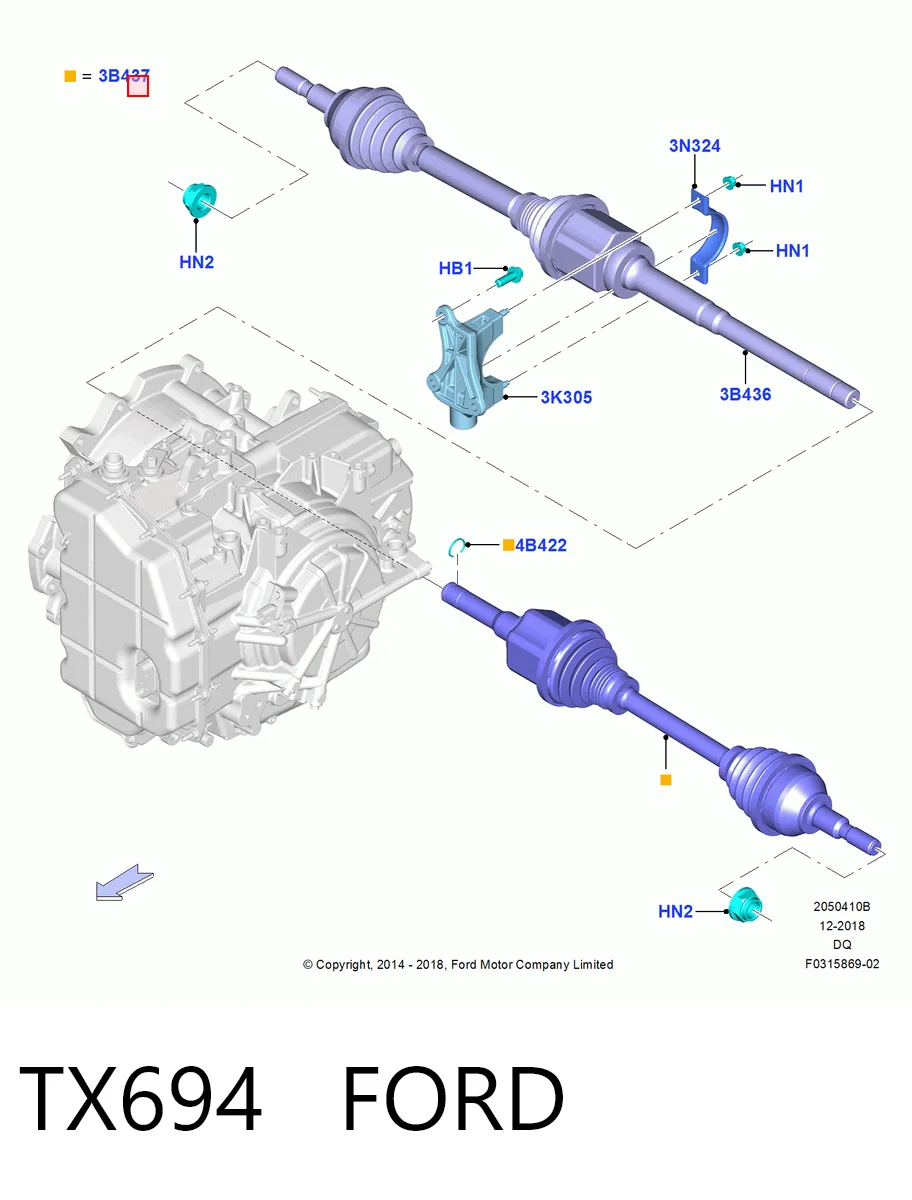 Левая полуось FD1192 DAC