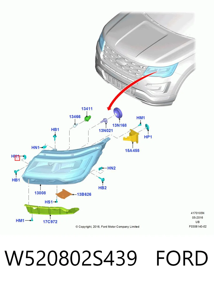 W520802S439 Ford 