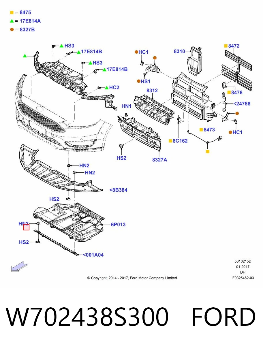 W702438S300 Ford Закладная гайка под саморез