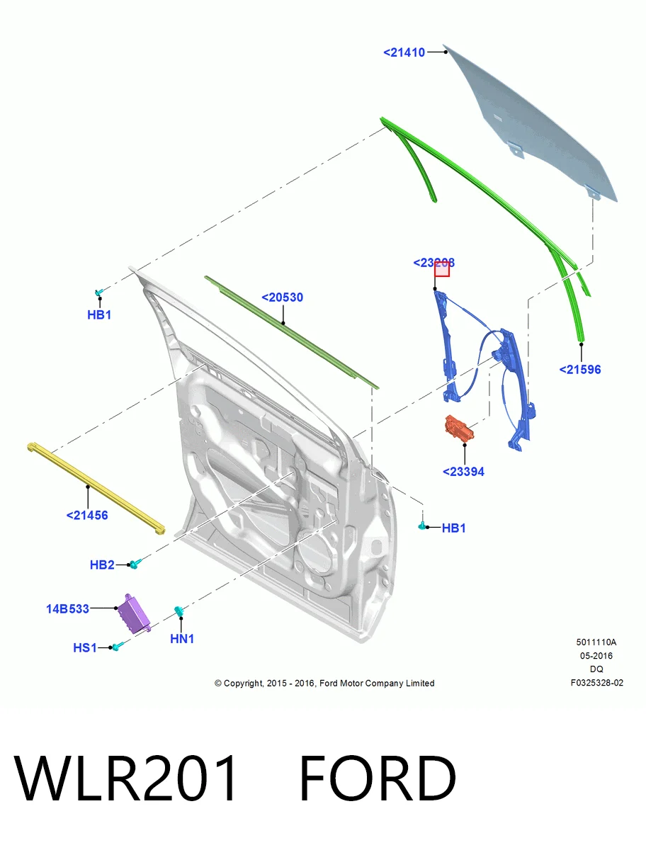 Стеклоподъемник передней правой двери Ford Edge II внедорожник (CD539) (2014 - 2024) цена, от 19.00 USD