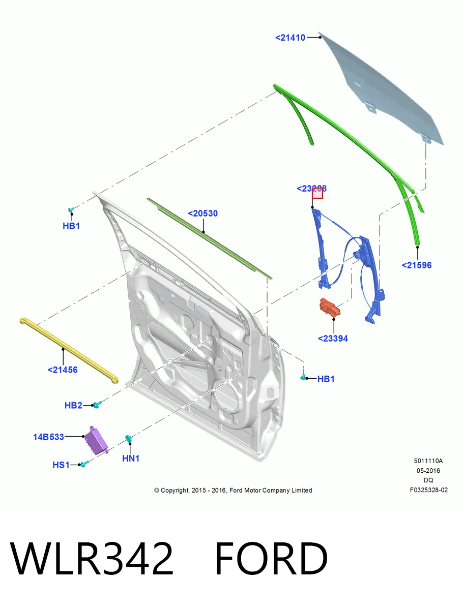  Стеклоподъемник передней правой двери Ford Edge 2