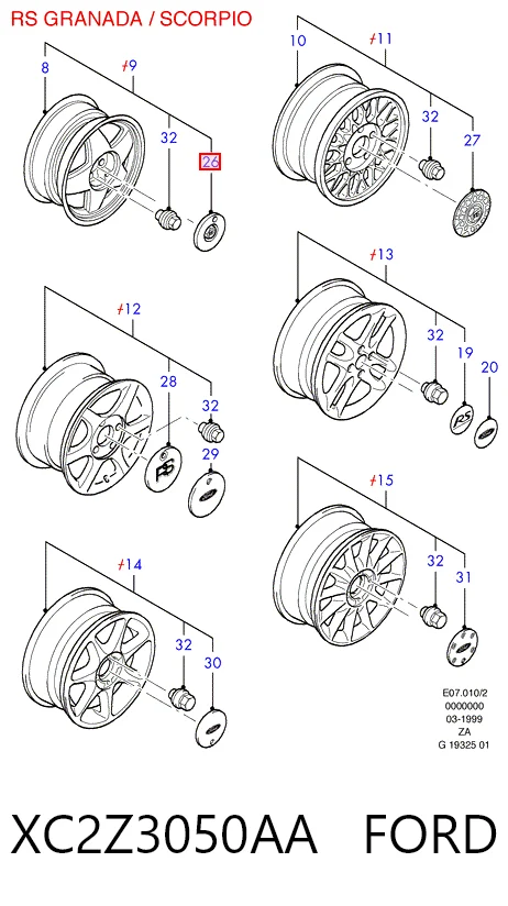 XC2Z3050AA Ford Палец шаровой нижний