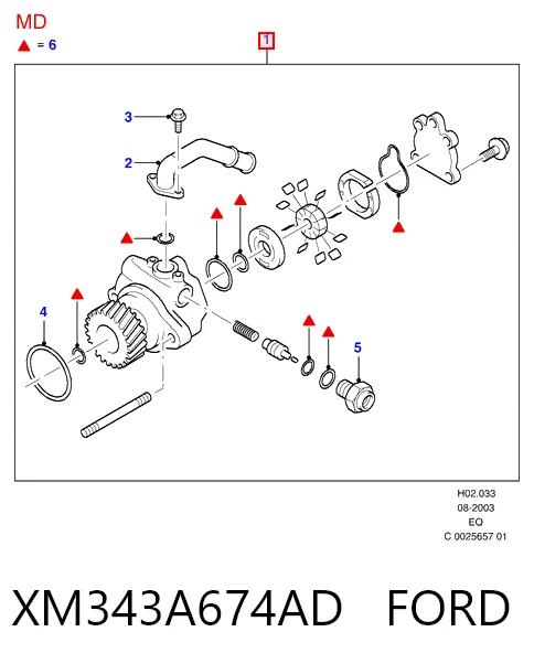 XM343A674AD Ford ГУР руля
