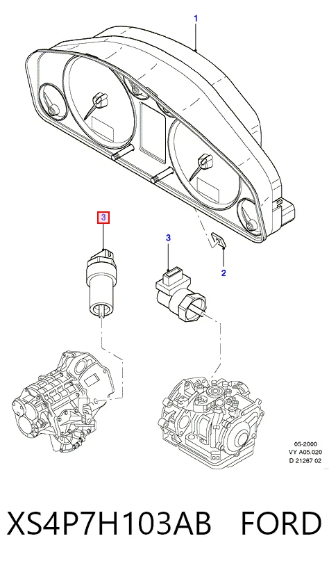 XS4P7H103AB Ford Датчик скорости спидометра