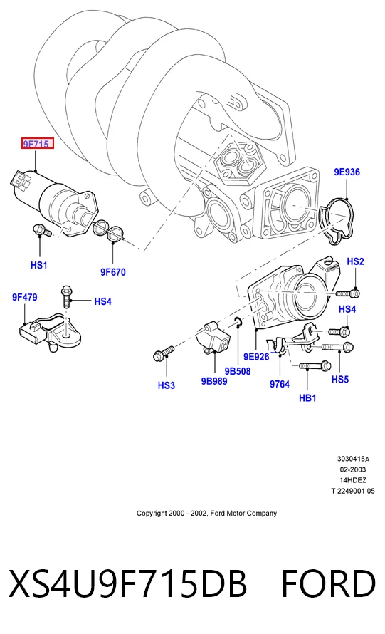 XS4U9F715DB Ford Датчик холостого хода