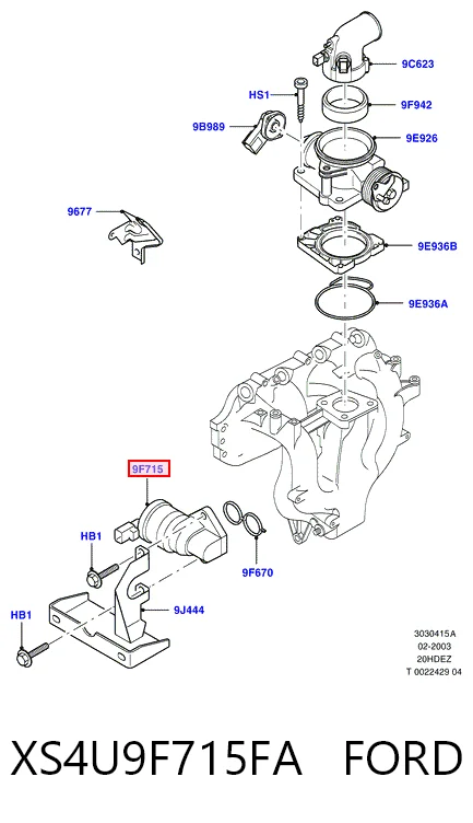 XS4U9F715FA Ford Датчик холостого хода