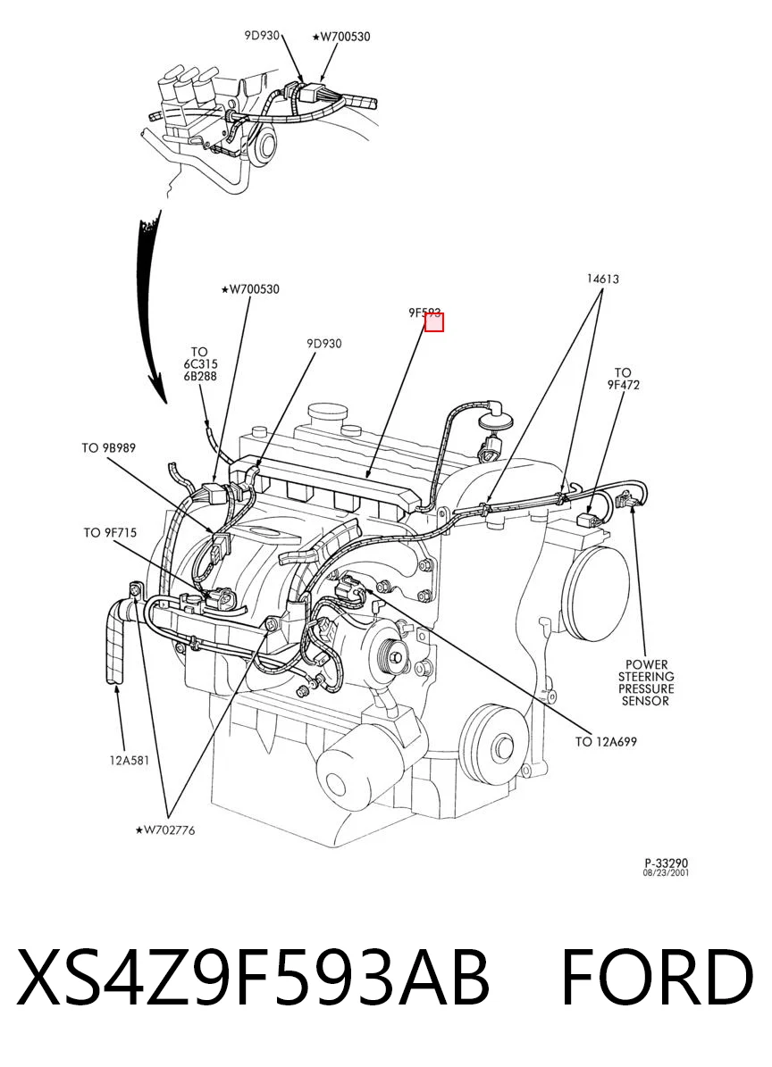 XS4Z9F593AB Ford Топливные форсунки