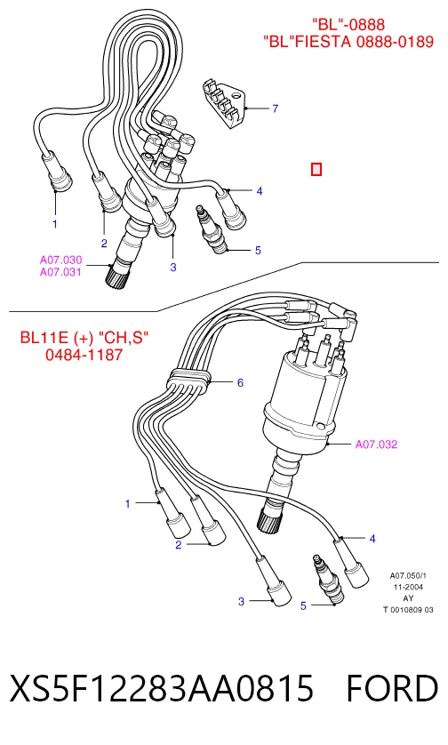 Высоковольтные провода Ford Ka 