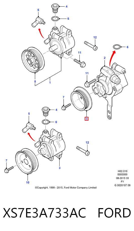 FO015OUPULLEY MSG Шкив насоса ГУР