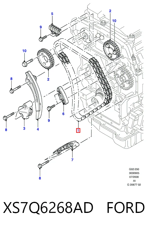  Цепь ГРМ Ford Transit 5