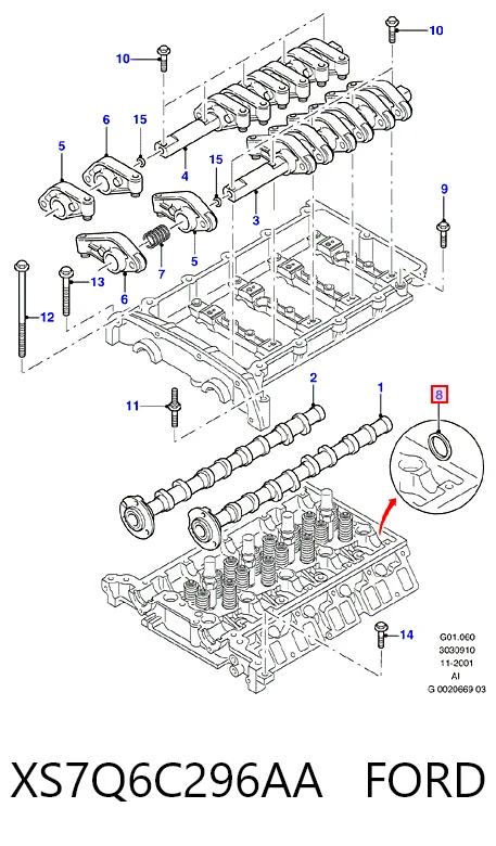 Сальник двигателя распредвала Ford Transit V фургон (V184/5) (2000 - 2006) цена, от 10.74 USD