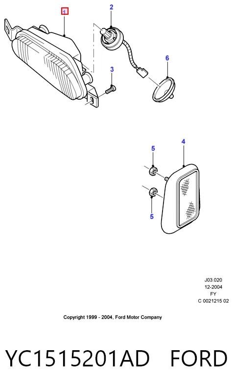 YC1515201AD Ford Противотуманная фара левая