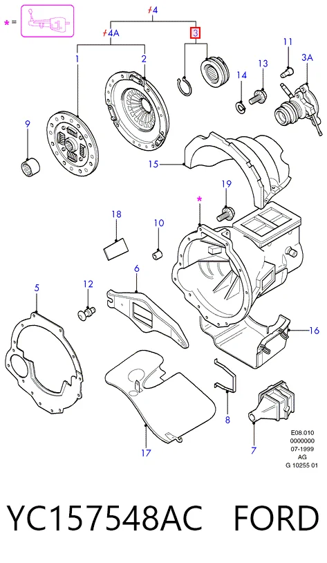 Подшипник сцепления выжимной Hmpx HMPYC157548AC
