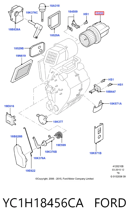 Вентилятор печки 42820022 AND