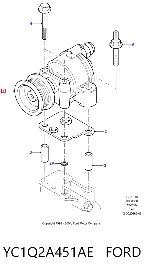 YC1Q2A451AE Ford Механический вакуумный насос