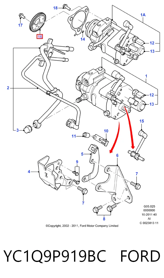 Звездочка привода ТНВД Ford 1108513 цена, от 11.25 USD