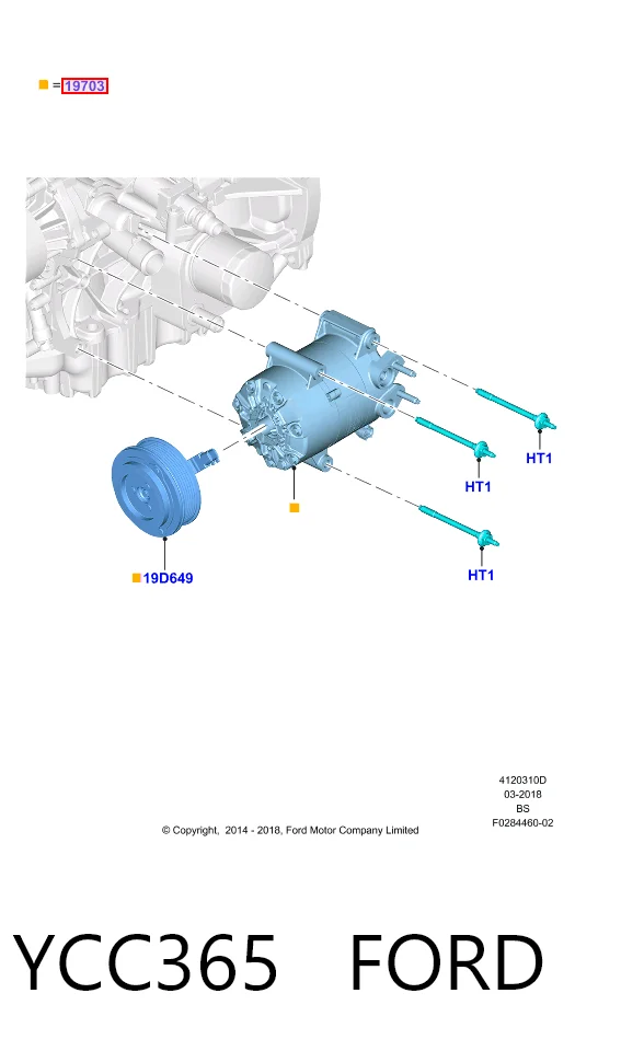 YCC365 Ford Компрессор хладагента