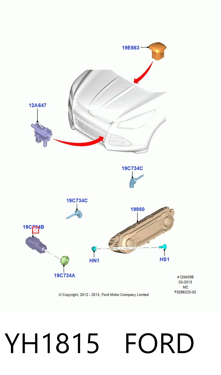YH1815 Ford Датчик температуры салона