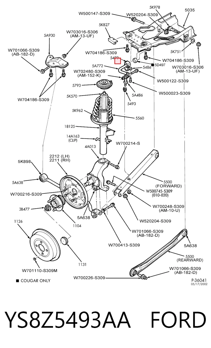 YS8Z5493AA Ford