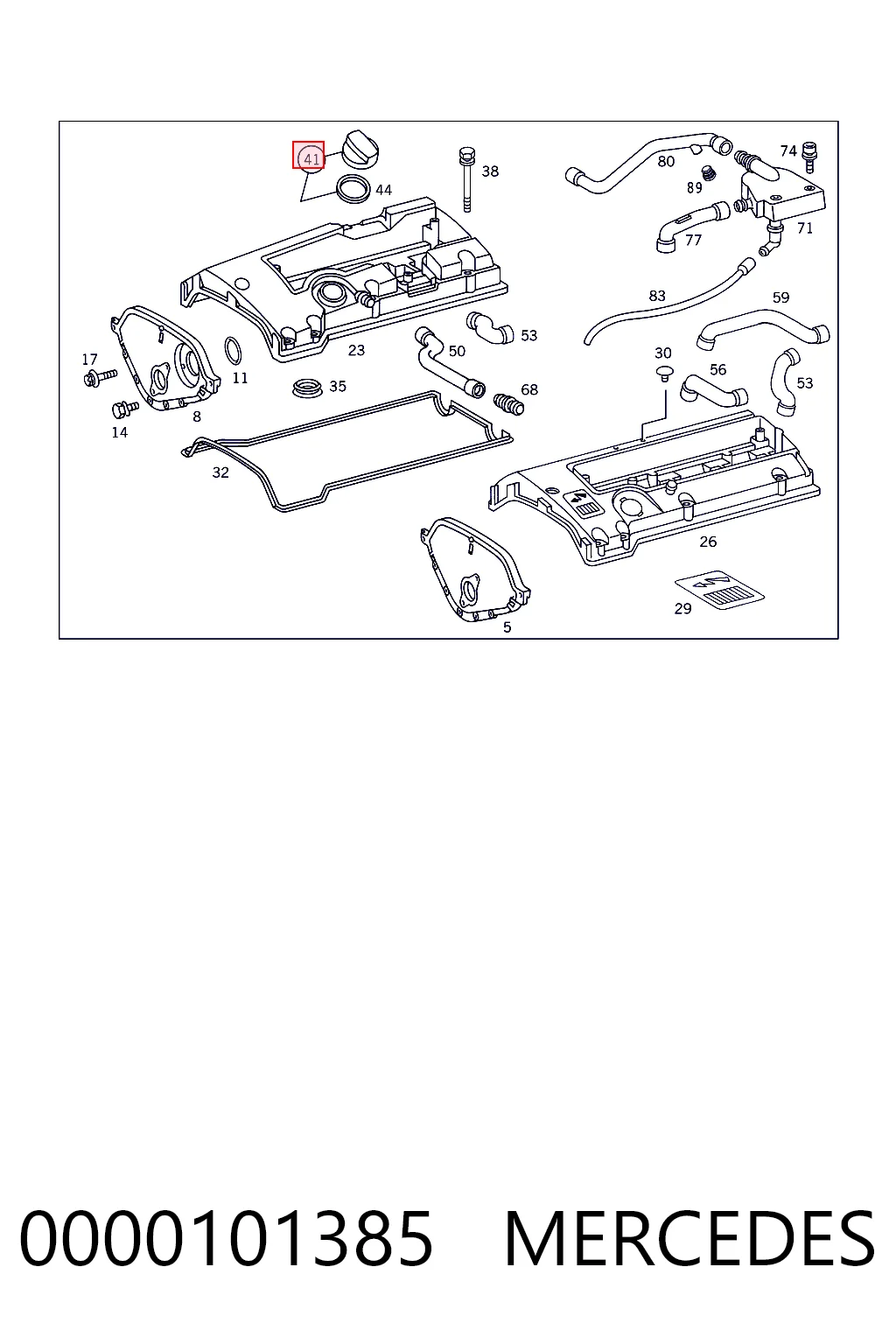 0000101385 Mercedes Крышка масляной горловины