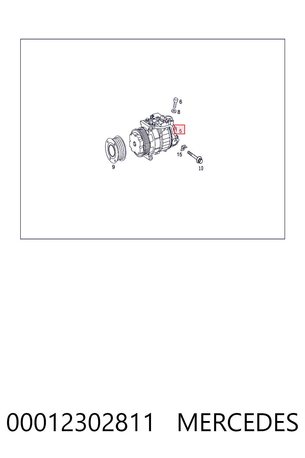 00012302811 Mercedes Компрессор хладагента