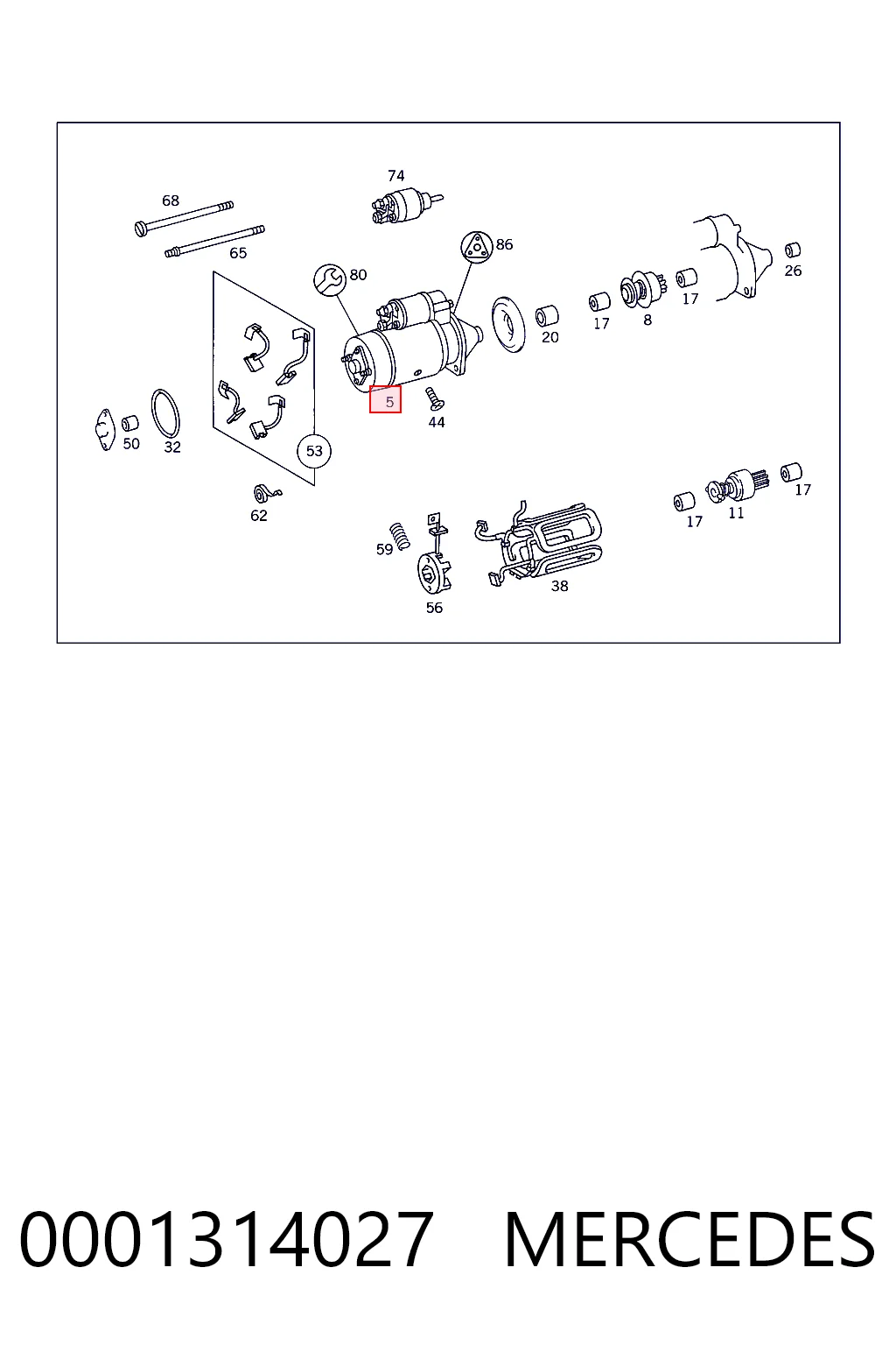 0001314036 Bosch Стартер автомобиля
